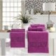 Jacquard Velvet Banyo Havlusu Set Damsons