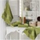 Jacquard Velvet Bathrobe Towel Set Green
